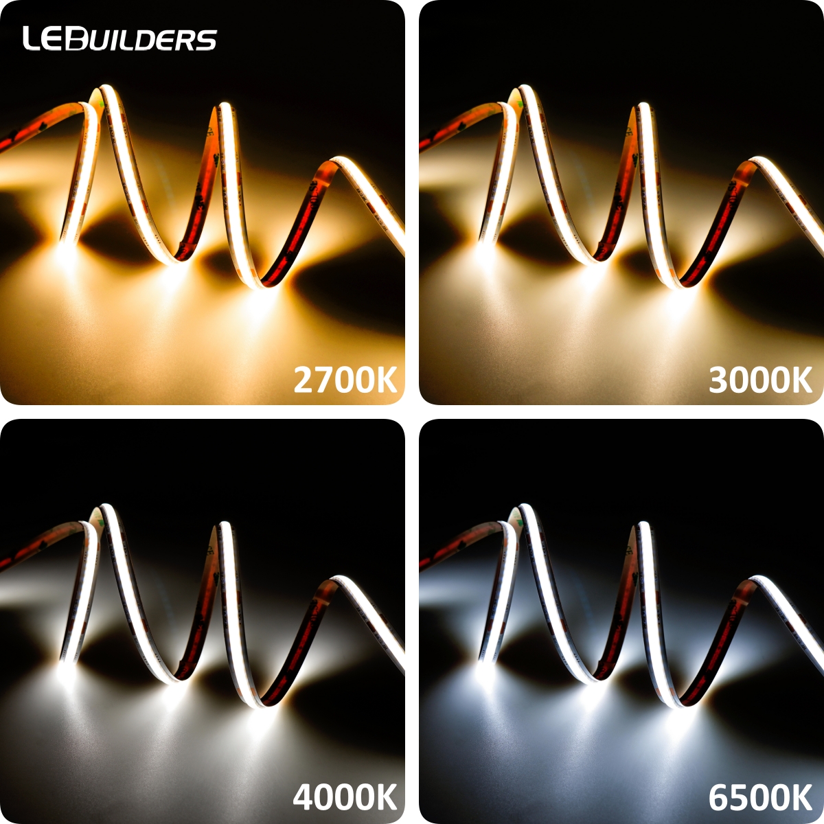 Dimmable Dual White CCT COB LED Strip 24V